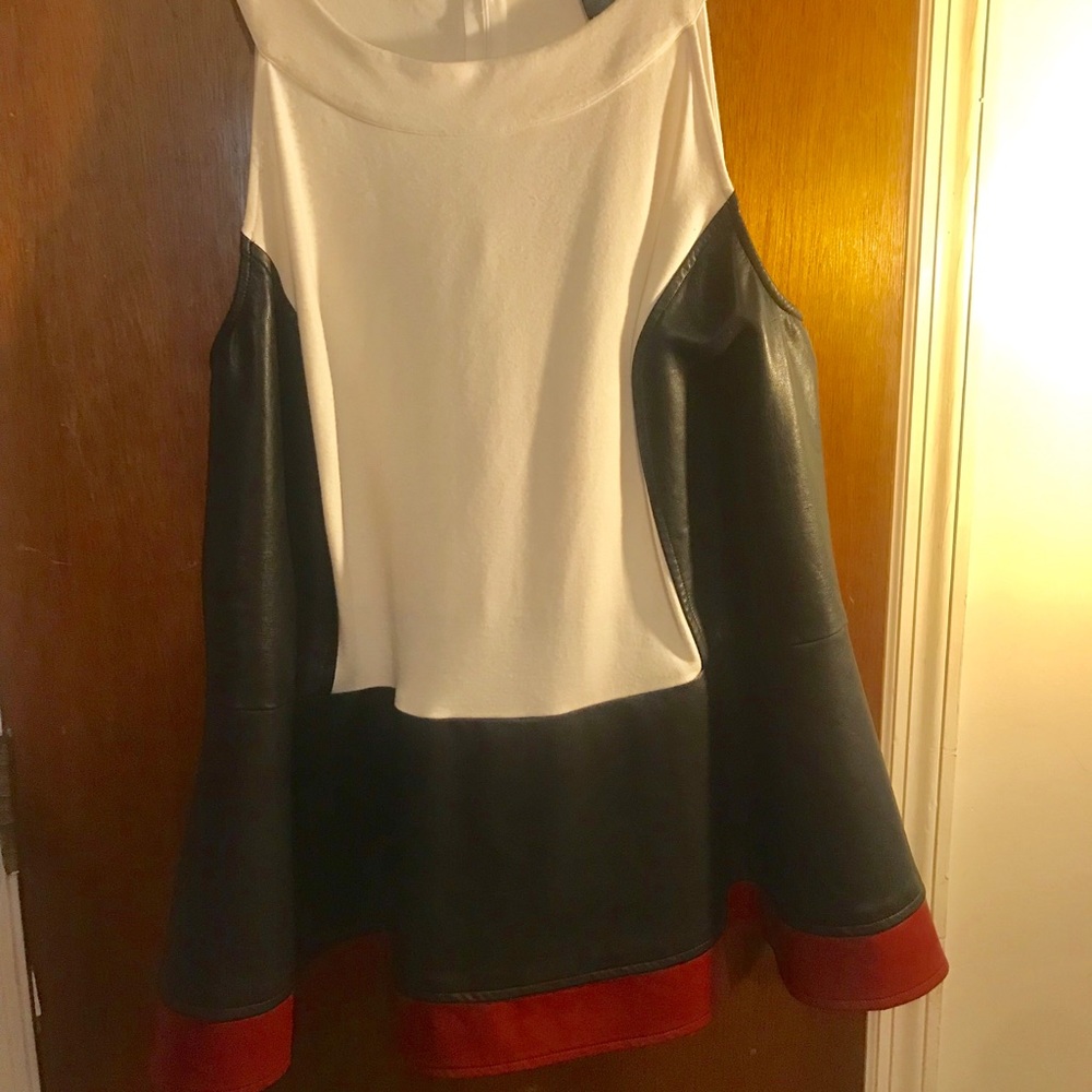 Cotton & Leather Skirt Set